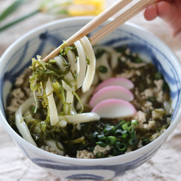 うすあさめかぶうどん