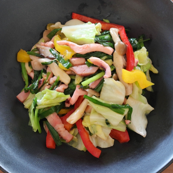 塩辛の野菜炒め