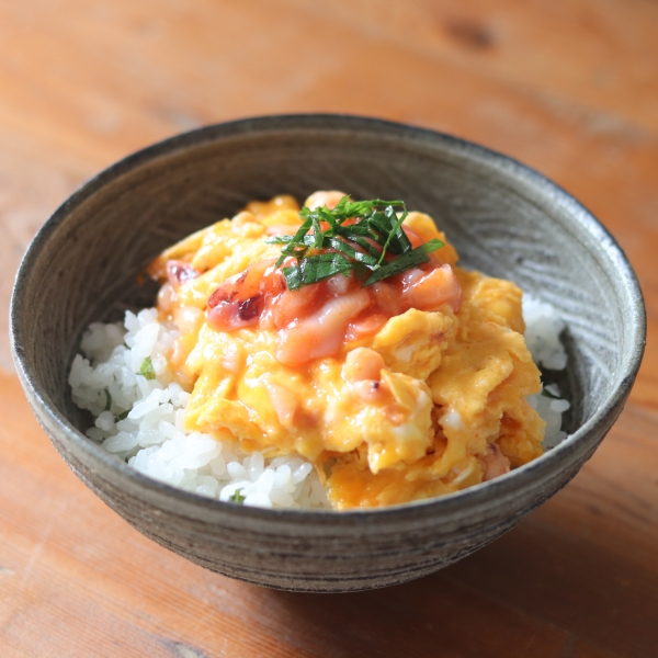 いか明太を使ったボリュームどんぶり