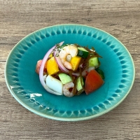 味付もずくレモン酢のセビーチェ