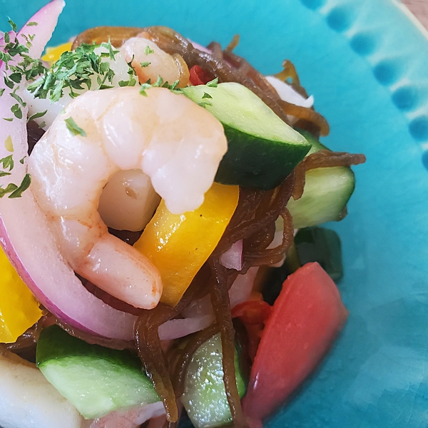 味付もずくレモン酢のセビーチェ