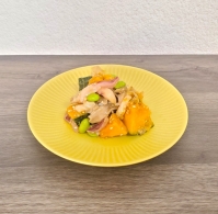 かぼちゃと舞茸のいか糀和え