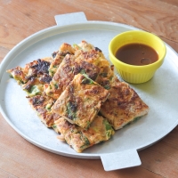 いかキムチを使った簡単チヂミ