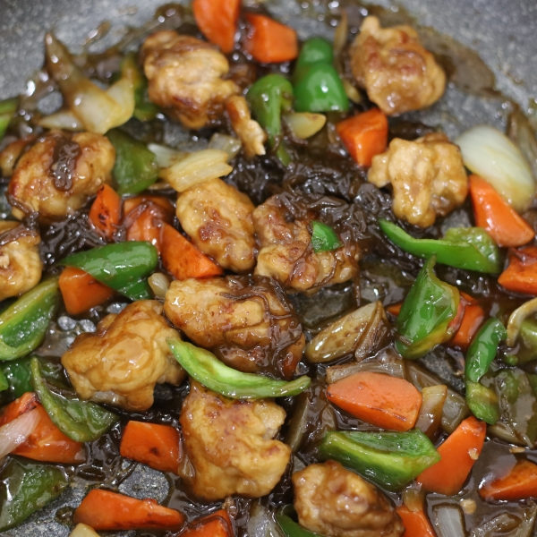 簡単もずく酢豚