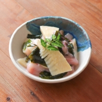 いか糀漬の若竹和え